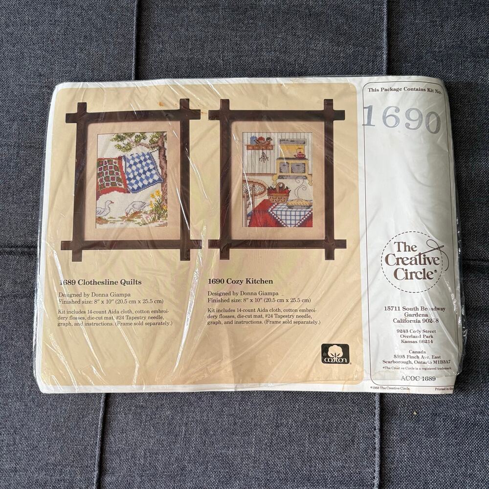 Cozy Kitchen Vintage Counted Cross Stitch Kit by The Creative Circle - 1988